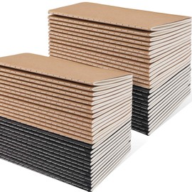 Oucaru 48PCS Pocket Notebook, 3.5" x 5.5", 2 Color, 52 Pages Blank Notebook Mini Notebook Journal, Small Notebook Memo Notepad for Students, Traveler, School Supplies