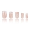French Tip Press On Nails Fake Nails Short Square with