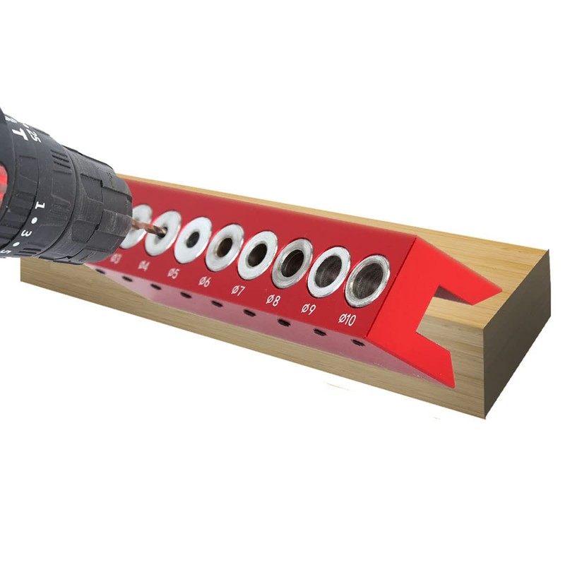 FTtool Drill Stand Aluminum Round Bar Wood Hole Making Locator