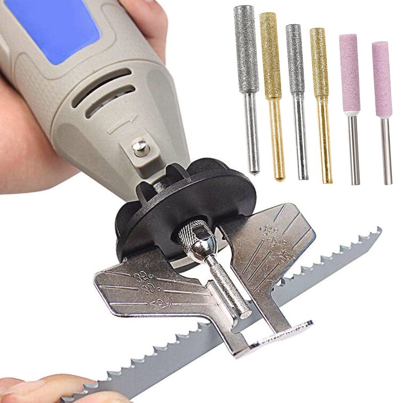 20Pc Chainsaw Sharpening Kit Diamond Burr Files Angle Guide for