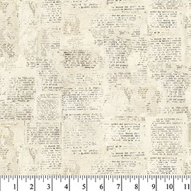 French Love Letters Cotton Fabric, 1-Yard PRECUTS