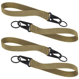 XTACER Tactical 1-inch Wristlet Keychain Strap Hand Wrist Lanyard Key Chain Holder for Key (PACK of 4) (Khaki)