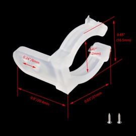 Pastlla 100Pcs 1/2 Inch LED Rope Light Clips Holder Cable Clips with Screws for Hanging Christmas Light String Lights Outdoor Wedding Patio LED Light Wall Mount