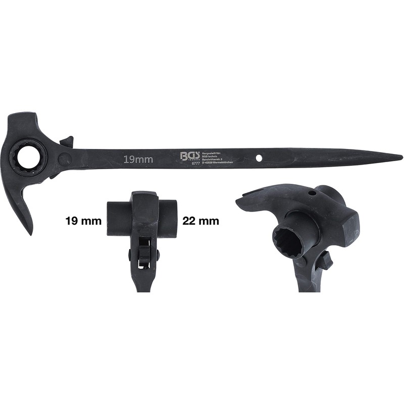 BGS 6777 | Scaffolding Ratchet | 4-in-1 | 19 x