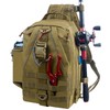 VATEICO Fishing Backpack Sling Tackle Bag with Rod & Gear