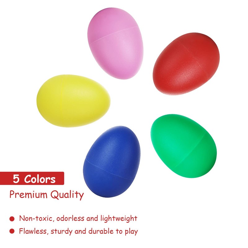 50 Pcs Egg Shakers Plastic Egg Shakers, Musical Egg Shakers