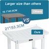 Waterproof Shower Bench, White Poly Shower Stool for Shaving Legs,