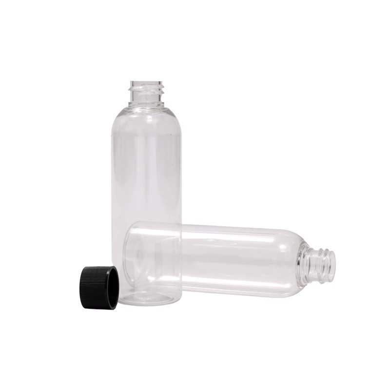SEB Enterprises 100ml Travel Bottles with Black Screw Lids Pack