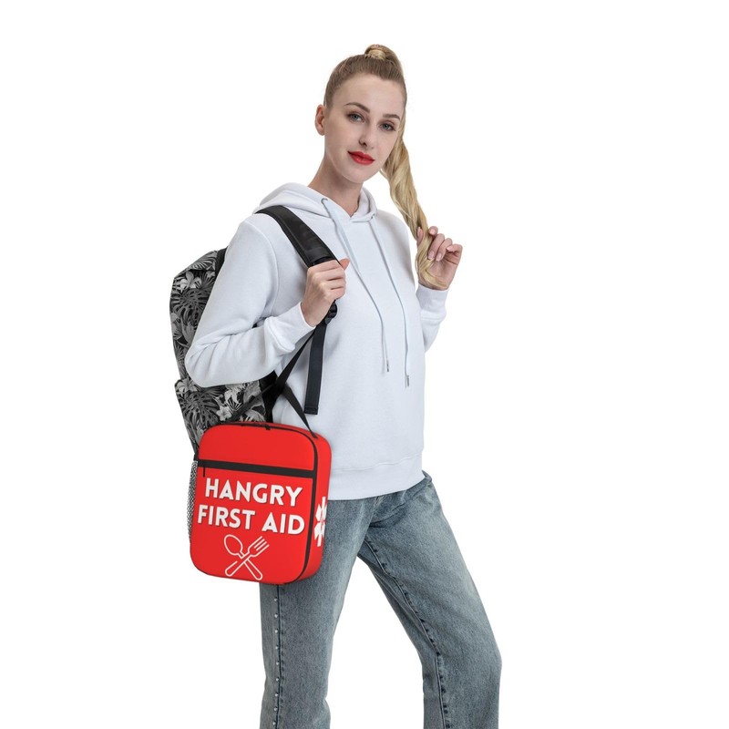 Hangry First Aid Insulated Lunch Bag Portable Reusable Lunch Box