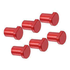 Operitacx 6 Stück Holzbearbeitungstischblock Hobelstopp Schraubstock für die Holzbearbeitung Werkbank kurze Klemme Tischanschlag für Holzbearbeitungslöcher Bankhunde Aluminiumlegierung rot