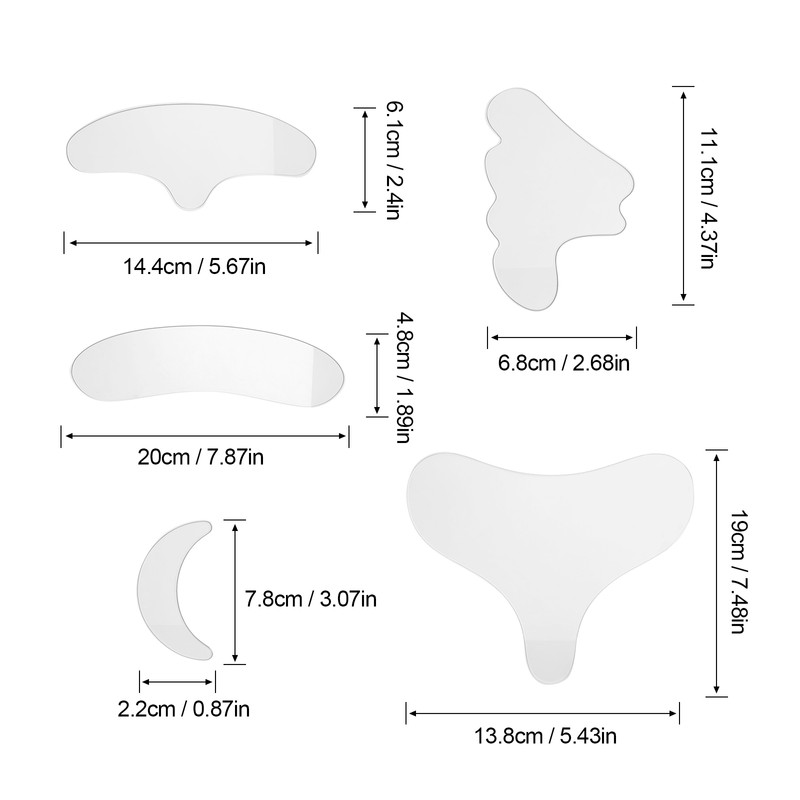 Face Wrinkle Remover Strips Reusable 11pcs Anti-Wrinkle Face Pads Silicone