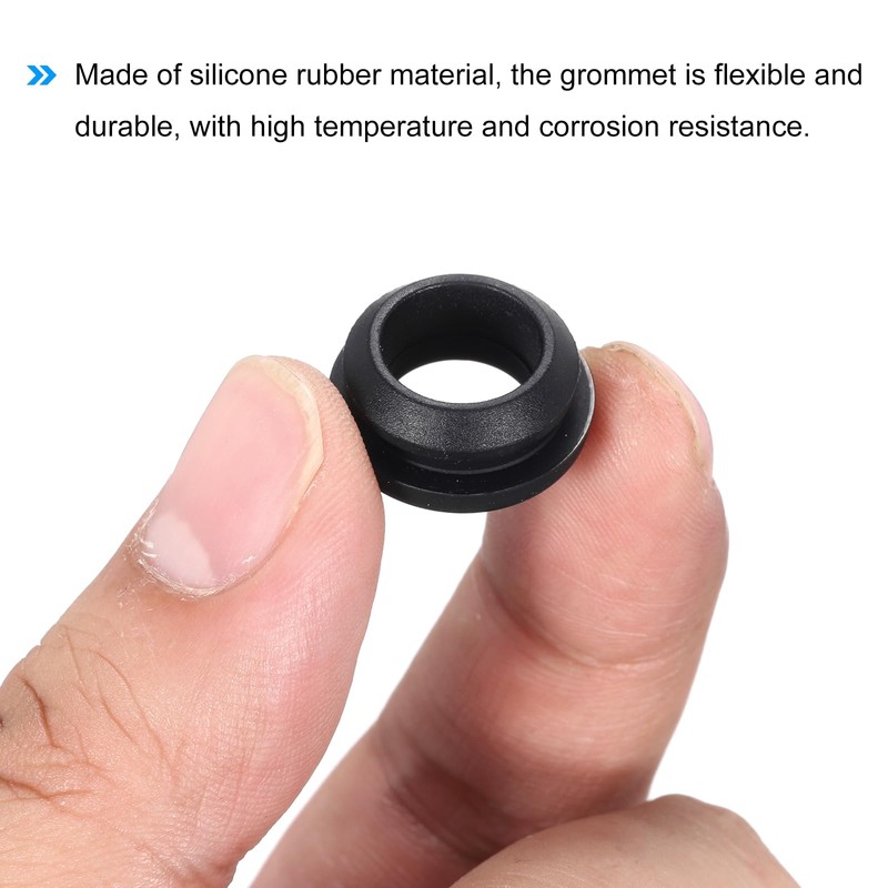 sourcing map 10Pcs Snap Rubber Grommet Plug Mount Dia 13mm