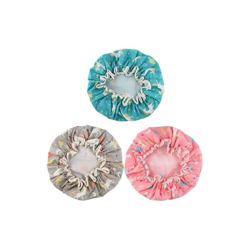 MEISO 3 Pieces Gorros para Regadera Gorra de Baño Mujer