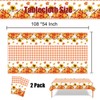 Orielis Plastic Thanksgiving Tablecloths 2 Pack - Fall Table Cloth