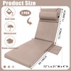 Wenqik 2 Pcs Outdoor Chaise Lounge Cushion with Pillow and