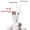 1 Pcs White DC5V USB LED Dimmer Extension Cable with