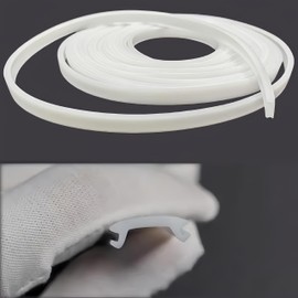 KSDLMPA 16.4Ft/5M Silicone LED Cover, Alumium Profile Silicone Channel Diffuser Flexible PC Lampshade Line for Strip Lights, Ceiling Lamp, Under Cabinet Cover Replaceable Installation (18mm)