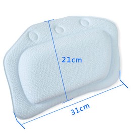 Beavorty 1pc PVC Bath Pillow for Tub Bathtub Cushion Suction Cup Spa Pillow for Head Shoulder Neck Support Comfortable Spa Bath