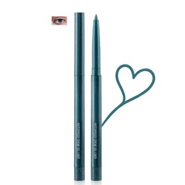 Waterproof Gel Eyeliner Pencil with Fine Tip, Long-Lasting Smudge-Proof Eye Liner Pen for Precise Lines, All-Day Wear Makeup for Mature Women (19#Emerald Tide)