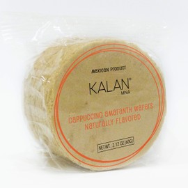 Kalan MNA - Amaranth Flour Wafer Thins - Low Calorie Snacks - Healthy Snacks For Adults - Obleas de Amaranto - Mexican Snack - No Sugar Added (Cappuccino, 6 Pack)