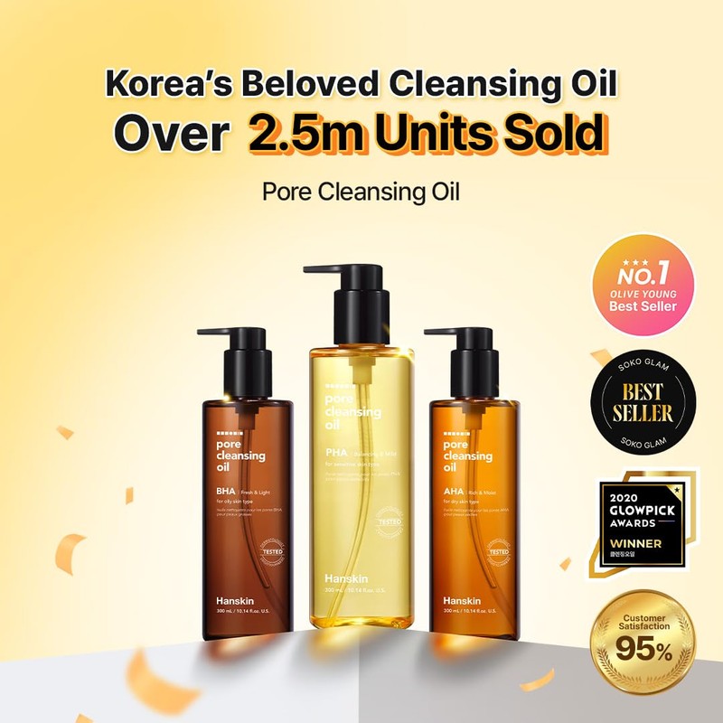 Hanskin Pore Cleansing Oil, Oil Cleanser for Face, Makeup Blackhead