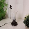 Bieye Lily Flower Blown Glass Lampshade (White, Large I.D. 1.26"