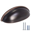 HOMOTEK 6 Pack Drawer Bin Cup Pulls Dresser Pulls for