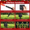 Lewondr Solar Christmas Pathway Lights, 5 PCS Solar Christmas Decorations