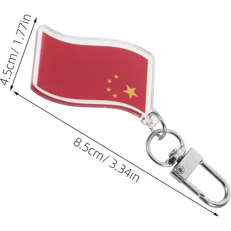 Llaveros Bandera China 12 Piezas Acrílicos con Diseño Elegante para