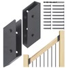 WOCEPU 37.5°Stair Angle Stainless Steel Deck Railing Brackets Connectors for