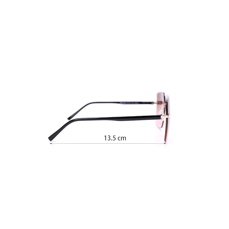 Ever Bloom Women's Rectangular Sunglasses Summer Glasses with Metal Frame,