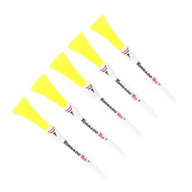 TORNADO TEE Genuine Tornado Tee Golf Tee, Pack of 5, NEON_YELLOW (3.25 inches)