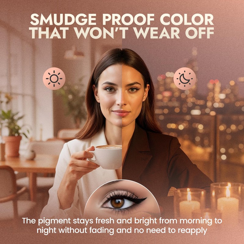 BaeBlu Natural Eyeliner Pencil, Absolute Brown - Hypoallergenic, Water &