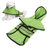 Dog Raincoat Polyester Pet Rain Cape Jacket Reflective Stripe Waterproof