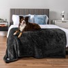 PetAmi Dog Blanket for Large Medium Dogs Black, Fluffy Soft