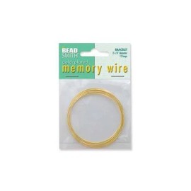Beadsmith 2 1/4-Inch Diameter Gold Plated Beadsmith Memory Wire 12 Loop