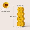 Novelty 7.3in Glossy Yellow Smile Face Ceramic Vase Decor for