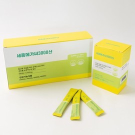 물에타먹는 레몬맛 비타민c 3000mg 분말스틱 90포 3개월분 / 세종메가씨3000산 Lemon Flavor Vitamin C 3000mg Powder Stick 90 Packs 3 Month Supply / Sejong Mega C3000 Powder