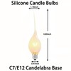 Silicone Dipped Candle Bulbs, 5W Night Light Bulbs, C7/E12 Candelabra