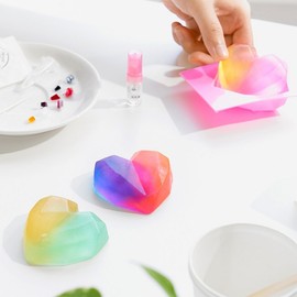 Soap making kit diy experience elementary school making kit material base stay-at-home play elementary school kindergarten gift heart double up, 1 piece, 400g / 비누만들기 키트 diy 체험 초등만들기키트 재료 베이스 집콕놀이 초등학생 유치원 답례품하트 더블업, 1개, 400g