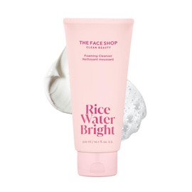The Face Shop Rice Water Bright Foaming Facial Cleanser with Ceramide, Gentle - 10.1 Fl Oz (Pack of 1)
