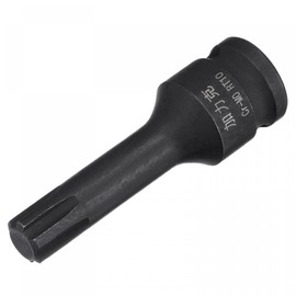 sourcing map 10mm Impact Ribe Bit Socket, 3/8" Square Drive 60mm Length CR-MO Metric Sizes