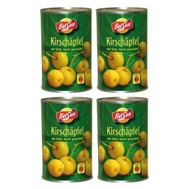 [4 x 425 g / 213 g] Cherry Apples Slightly Sugared Baby Apples Buffet Decoration Dessert