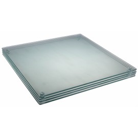 4 Non Slip Cutting Board Set by Clever Chef - Shatter-Resistant, Durable, Stain Resistant, and Dishwasher Safe - 9.75" x 9.75"