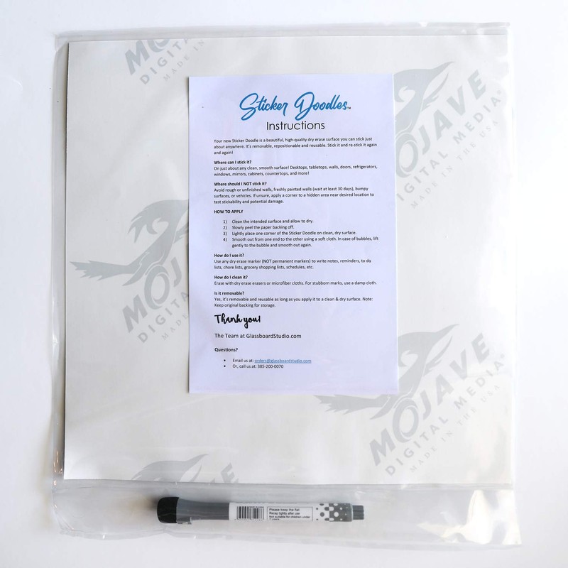 Dry Erase Whiteboard Fitness Tracker | Removeable and Restickable Adhesive