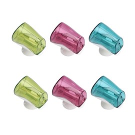 6Pcs Toothbrush Holder Travel Toothbrush Head Covers with Suction CupBathroom Wall Mount Suction Cup Rack Cap Cover for Bathroom Portable Suction Cup Toothbrush Holder （Multicolor ）