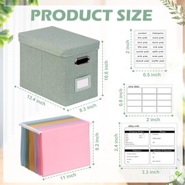 DOSTATNI School Years Organizer Kit K-12 School Years Memory Keeper with 15 Hanging File Folders Plastic 4 different Labels Memory Keepsake Box for kids Storage Pictures File Keeper (Letter Size)