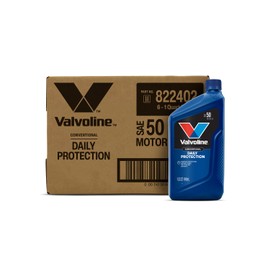 Valvoline Daily Protection SAE 50 Conventional Motor Oil 1 QT, Case of 6