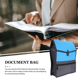 DIYEAH A4 Document File Organizer Bag - Waterproof Canvas Zippered Folder Business Filing Bag Document Pouch for Paperwork, Contracts, and Business Use
