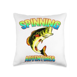 Angler, Fischer, Angel Fish Fish Outifts And Gifts Angel, Angler Fisherman Outfit Bass Fishing Throw Pillow, 16x16, Multicolor